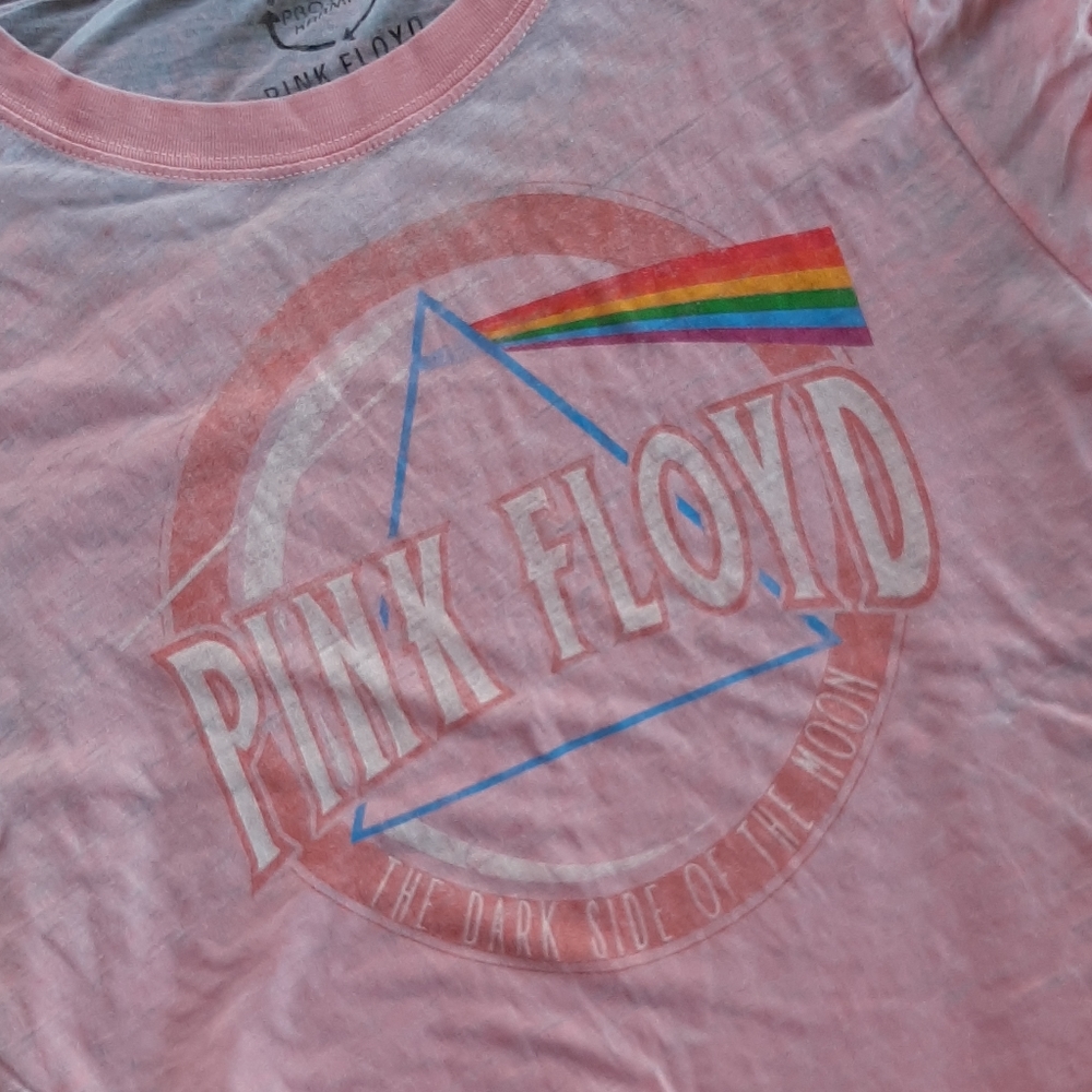 PINK FLOYD womens pink t-shirt small
